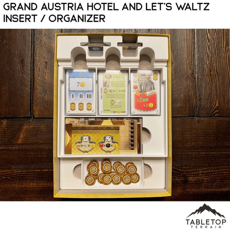 Tabletop Terrain Board Game Insert Grand Austria Hotel and Let's Waltz Insert / Organizer - Holds Meeple Source Food