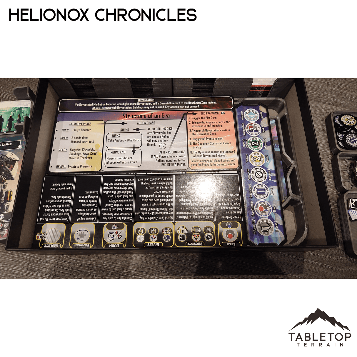 Tabletop Terrain Board Game Insert Helionox: Chronicles Board Game Insert / Organizer