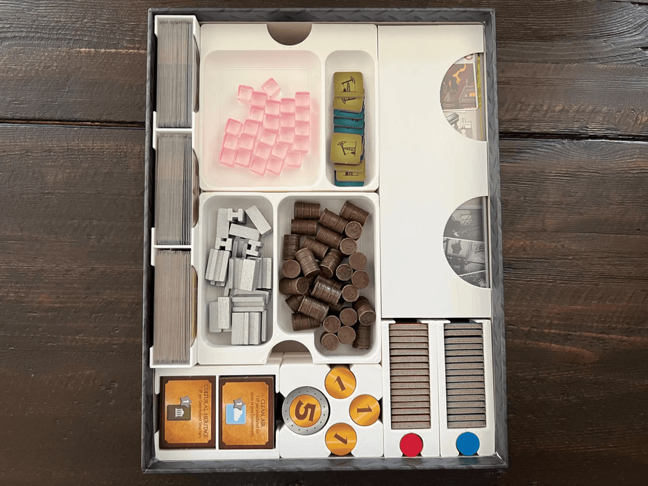Tabletop Terrain Board Game Insert Manhattan Project Energy Empire with Cold War Board Game Insert / Organizer Tabletop Terrain