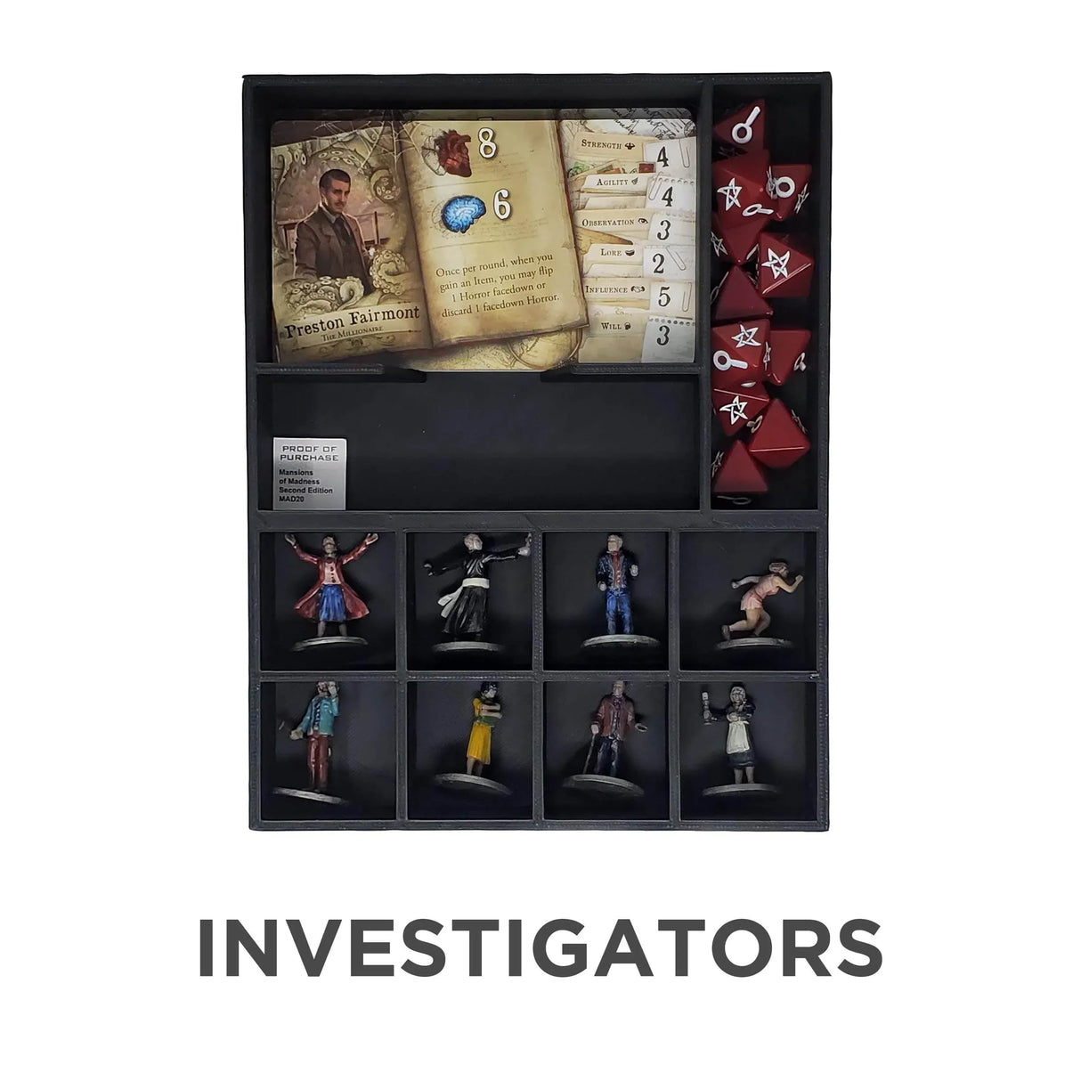 Tabletop Terrain Board Game Insert Mansions of Madness 2e Organizer / Insert