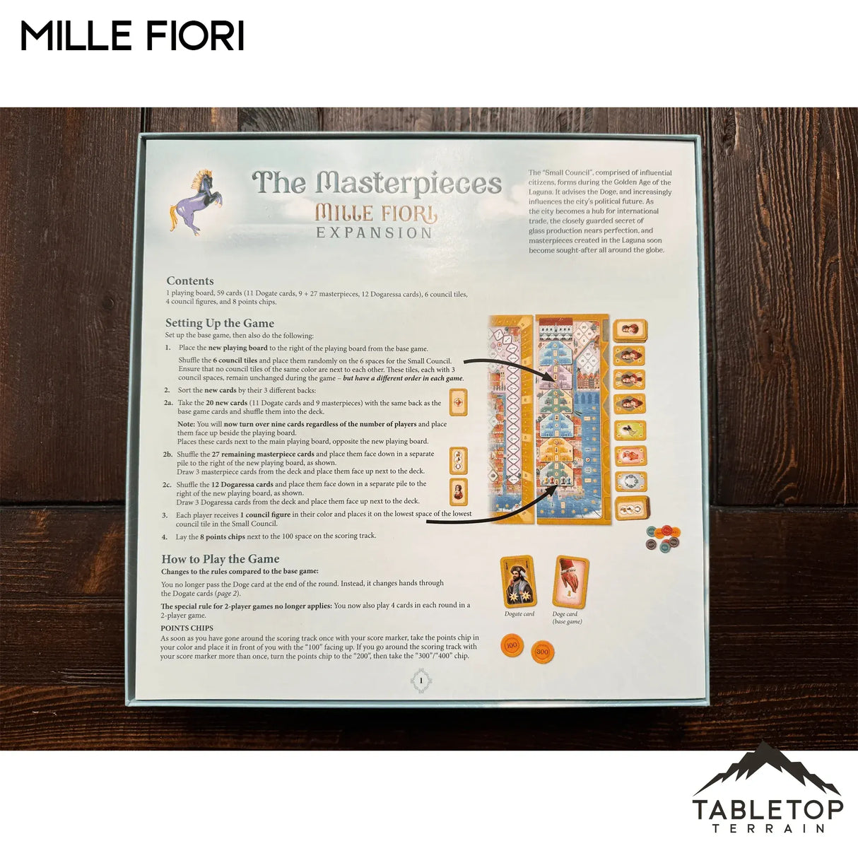 Tabletop Terrain Board Game Insert Mille Fiori Board Game Insert / Organizer