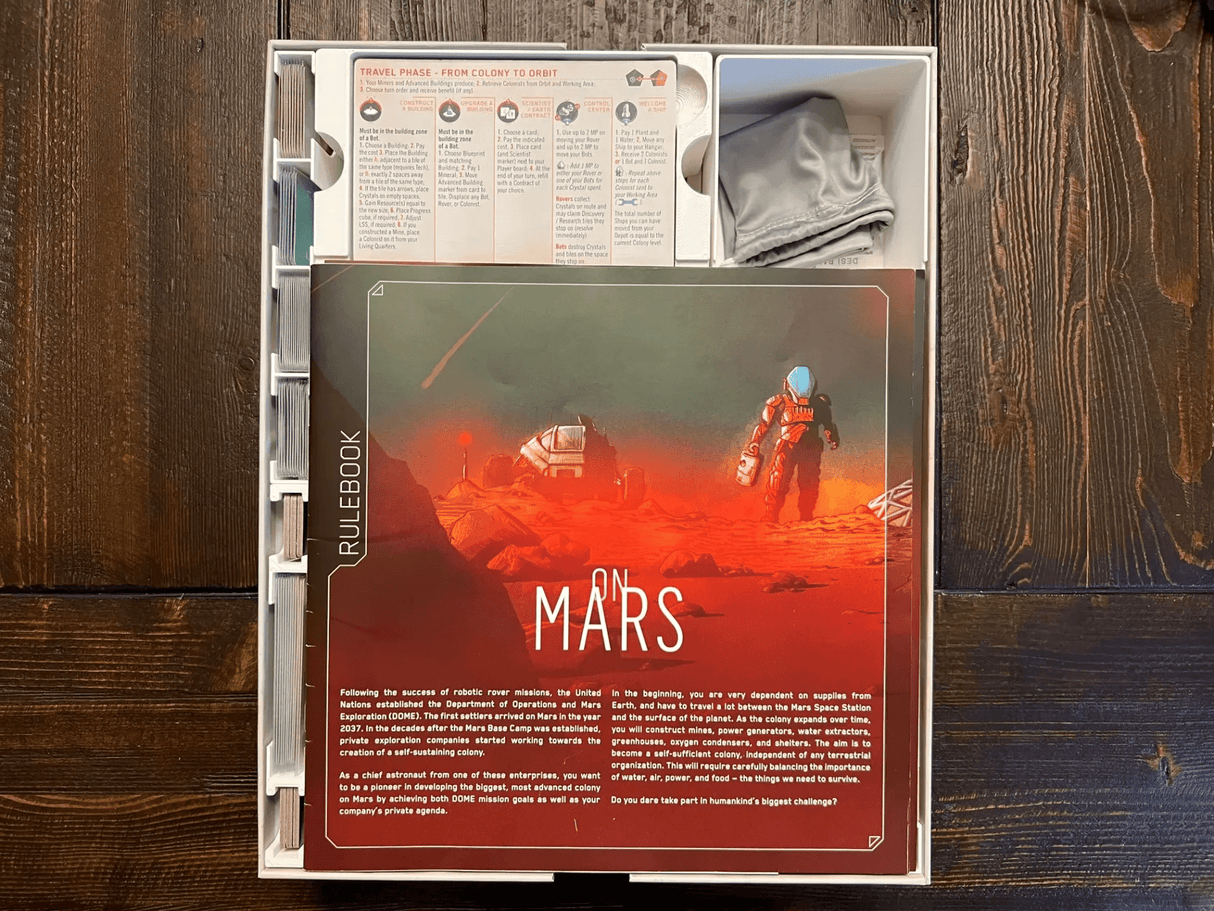 Tabletop Terrain Board Game Insert On Mars (Lacerda) Board Game Insert / Organizer