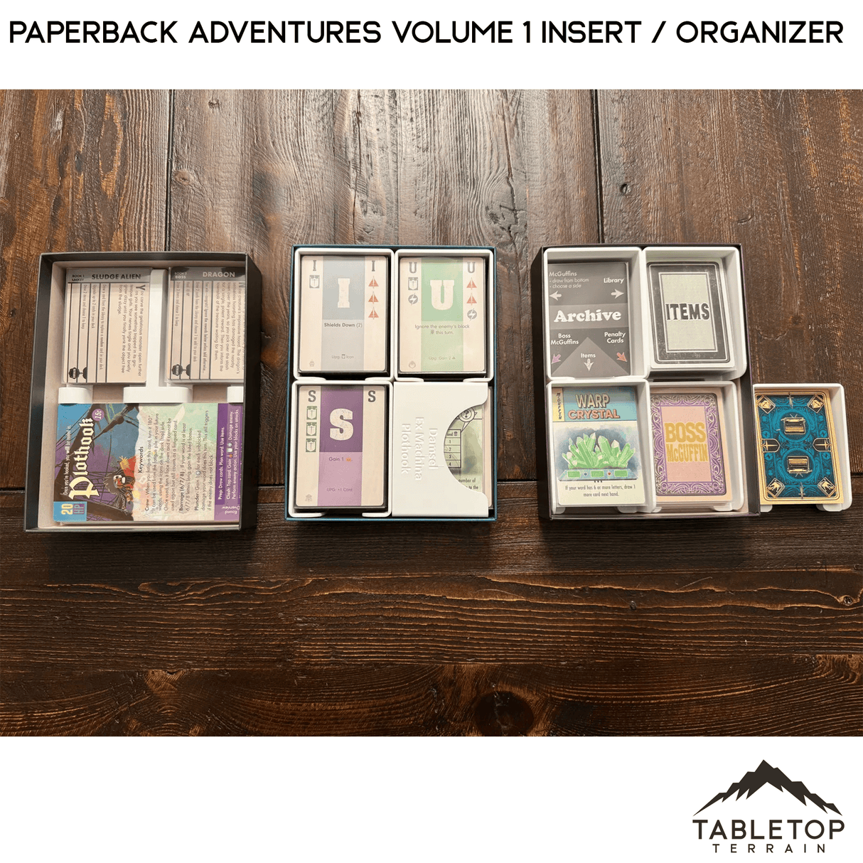 Tabletop Terrain Board Game Insert Paperback Adventures Volume 1 Insert / Organizer
