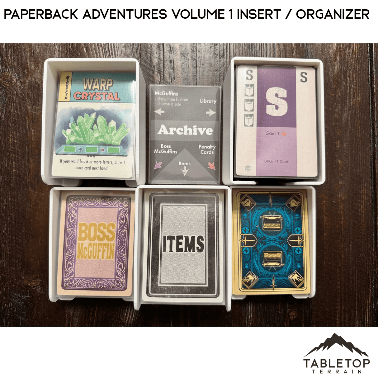 Tabletop Terrain Board Game Insert Paperback Adventures Volume 1 Insert / Organizer