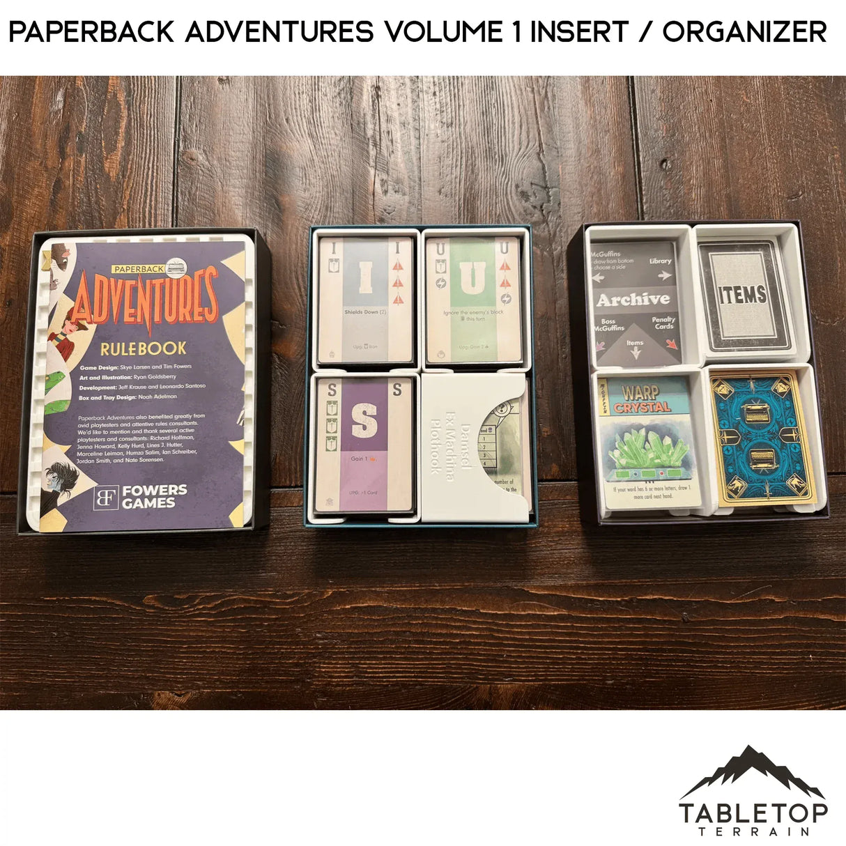 Tabletop Terrain Board Game Insert Paperback Adventures Volume 1 Insert / Organizer