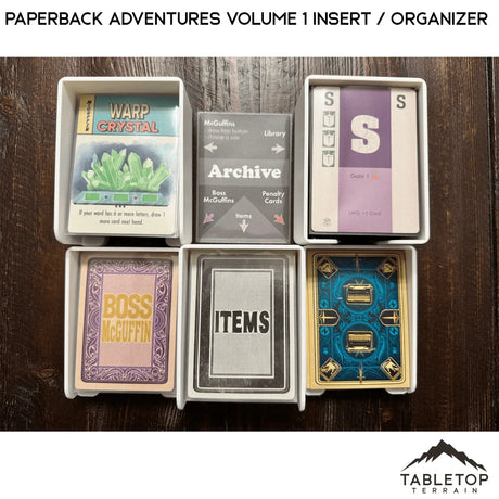 Tabletop Terrain Board Game Insert Paperback Adventures Volume 1 Insert / Organizer