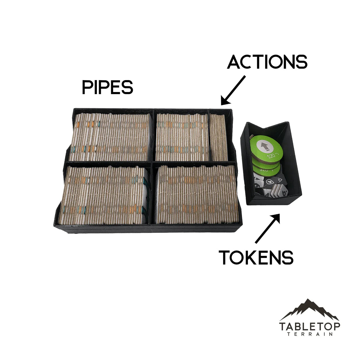 Tabletop Terrain Board Game Insert Pipeline + Emerging Markets Board Game Insert / Organizer