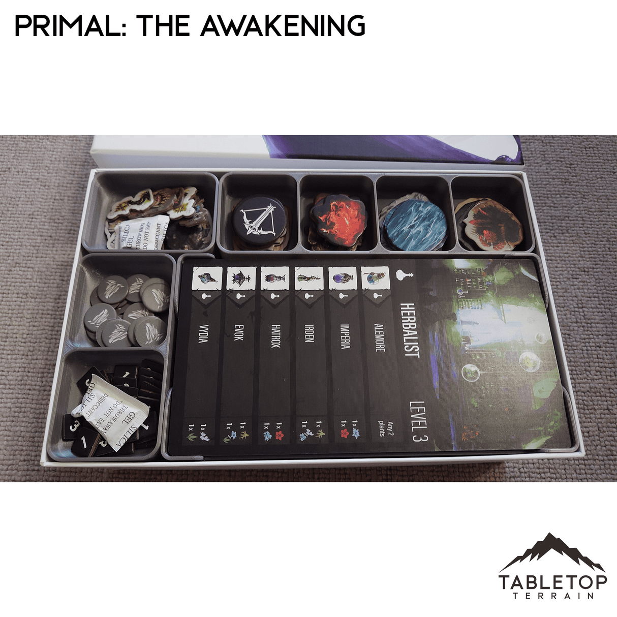 Tabletop Terrain Board Game Insert Primal: The Awakening Board Game Insert / Organizer