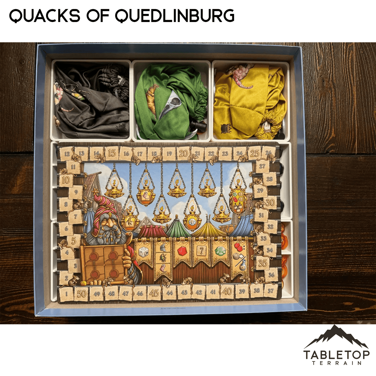 Tabletop Terrain Board Game Insert Quacks of Quedlinburg and Expansions Board Game Insert / Organizer