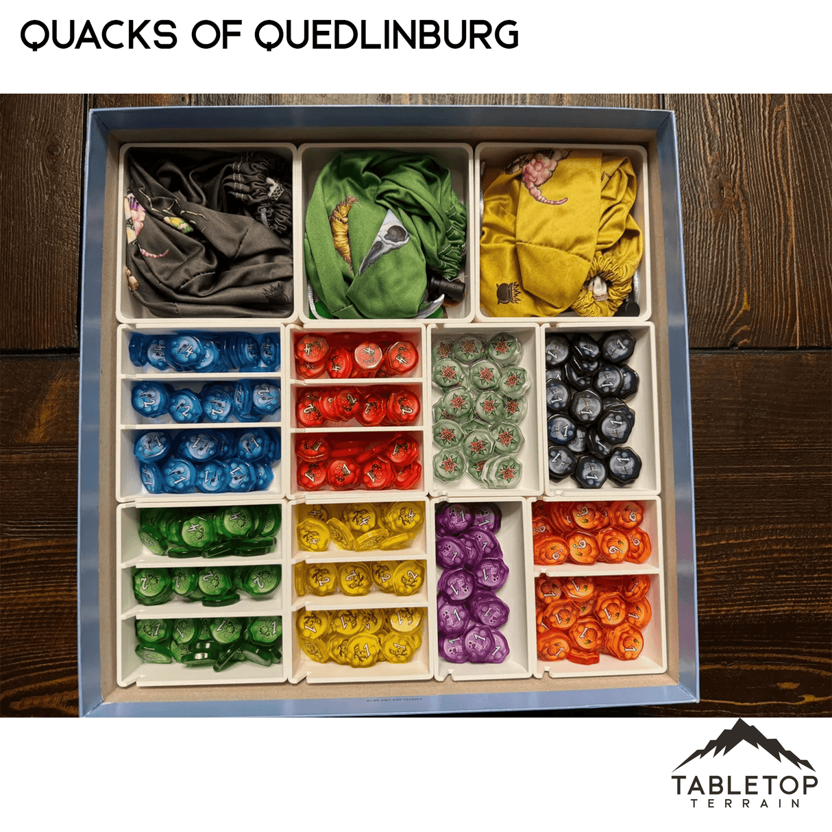 Tabletop Terrain Board Game Insert Quacks of Quedlinburg and Expansions Board Game Insert / Organizer