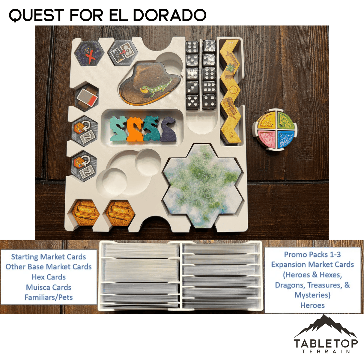 Tabletop Terrain Board Game Insert Quest for El Dorado (Lautapelit) Board Game Insert / Organizer