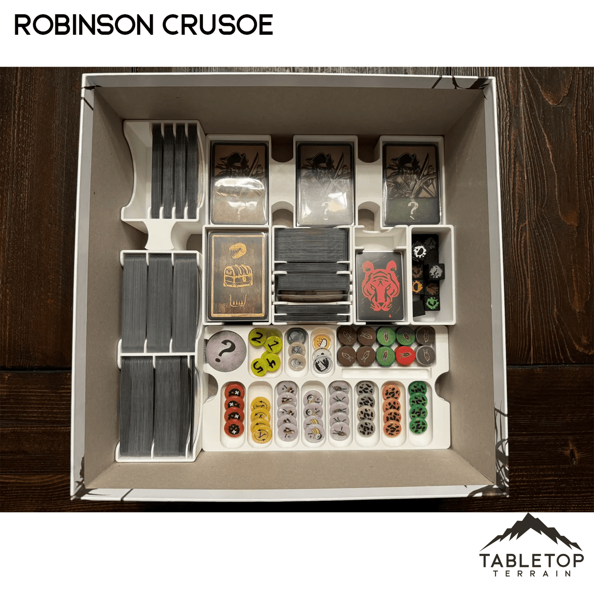 Tabletop Terrain Board Game Insert Robinson Crusoe Gamefound Collector's Edition Board Game Insert / Organizer