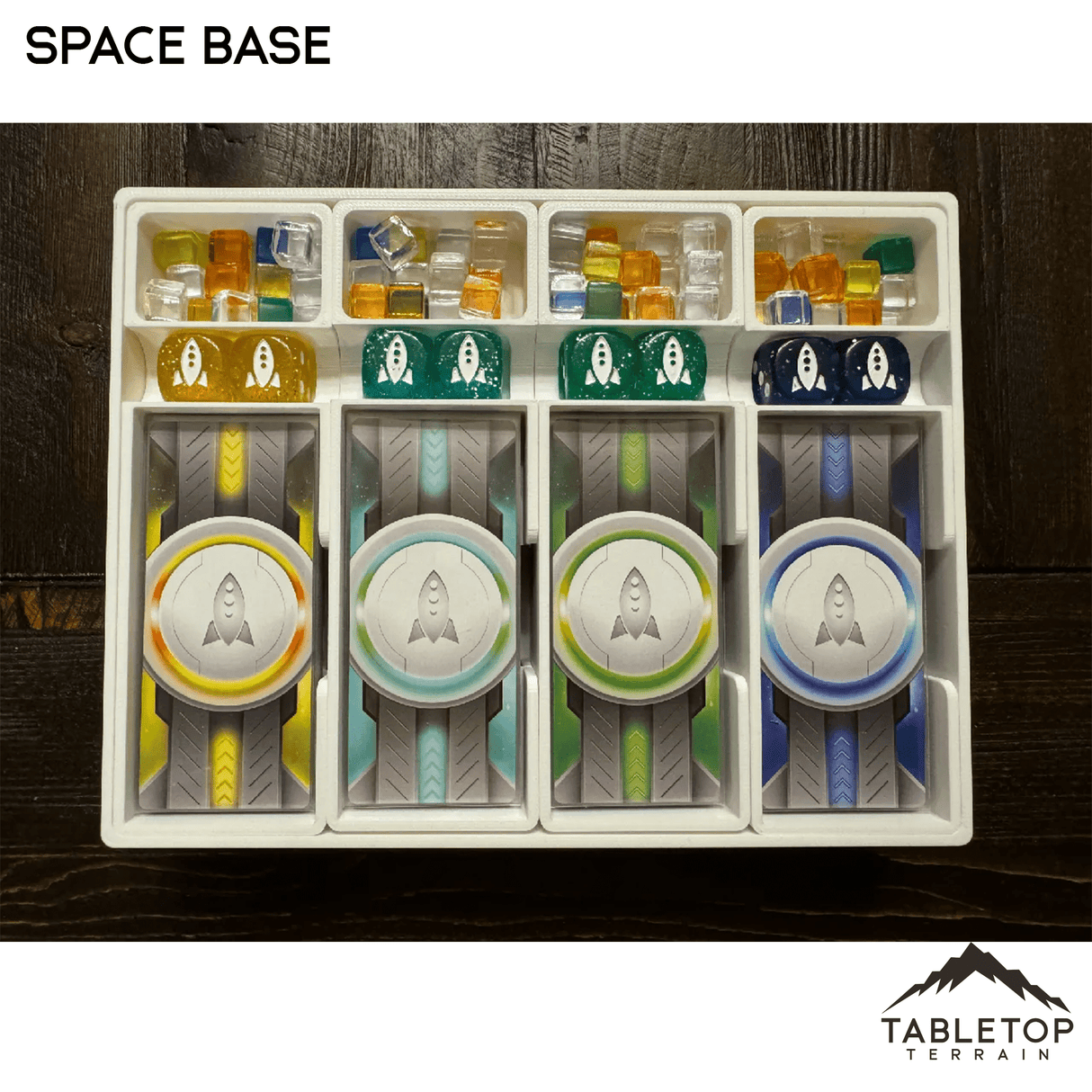 Tabletop Terrain Board Game Insert Space Base with Expansions (Genesis) Board Game Insert / Organizer