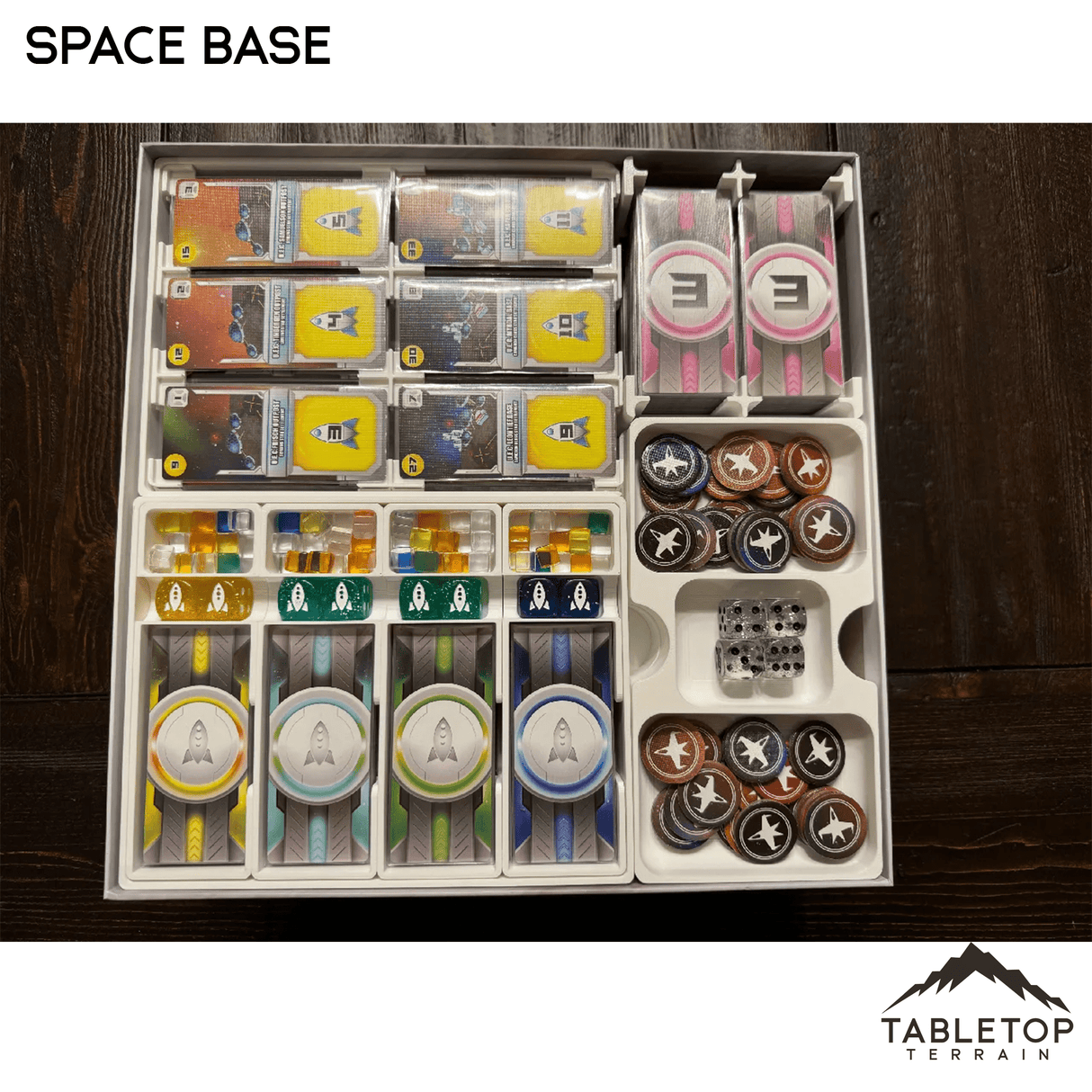 Tabletop Terrain Board Game Insert Space Base with Expansions (Genesis) Board Game Insert / Organizer