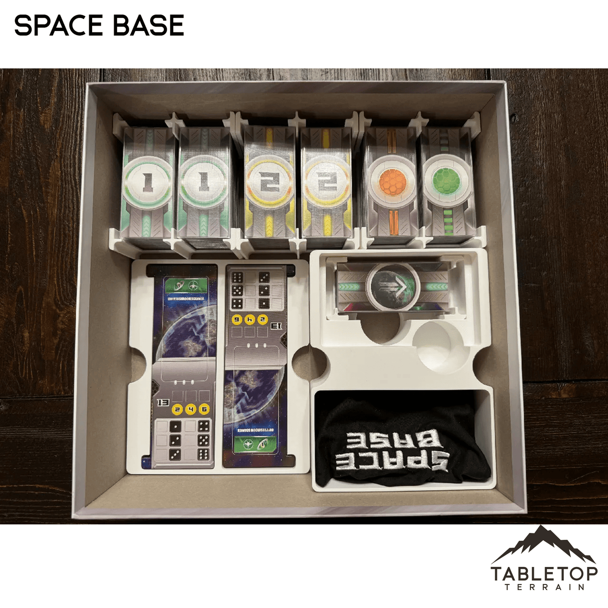 Tabletop Terrain Board Game Insert Space Base with Expansions (Genesis) Board Game Insert / Organizer