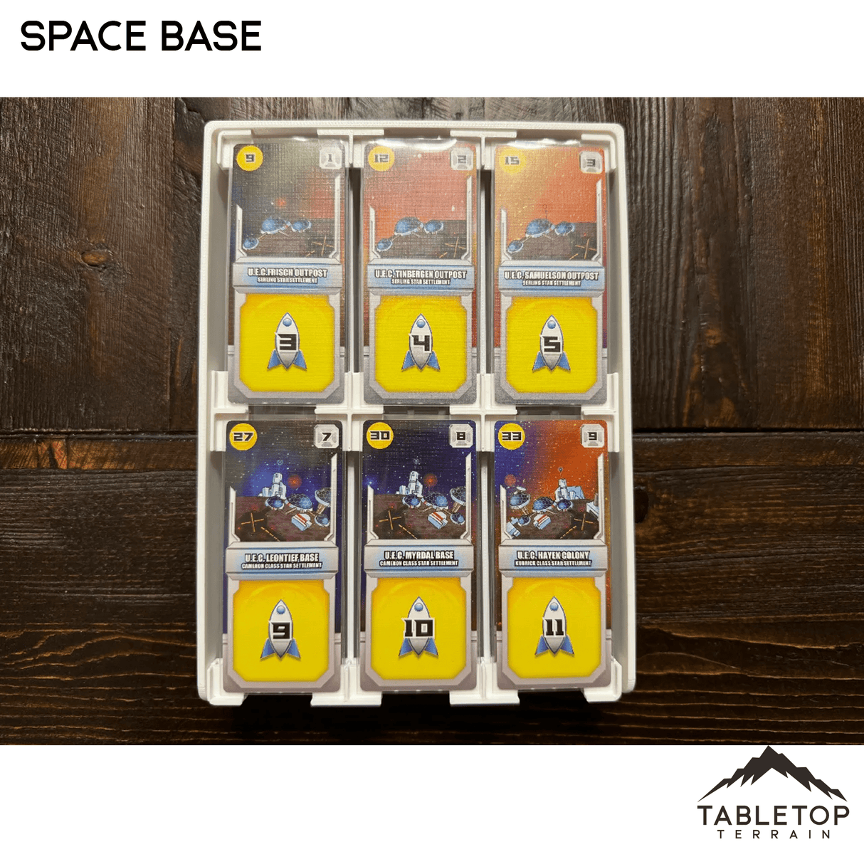 Tabletop Terrain Board Game Insert Space Base with Expansions (Genesis) Board Game Insert / Organizer