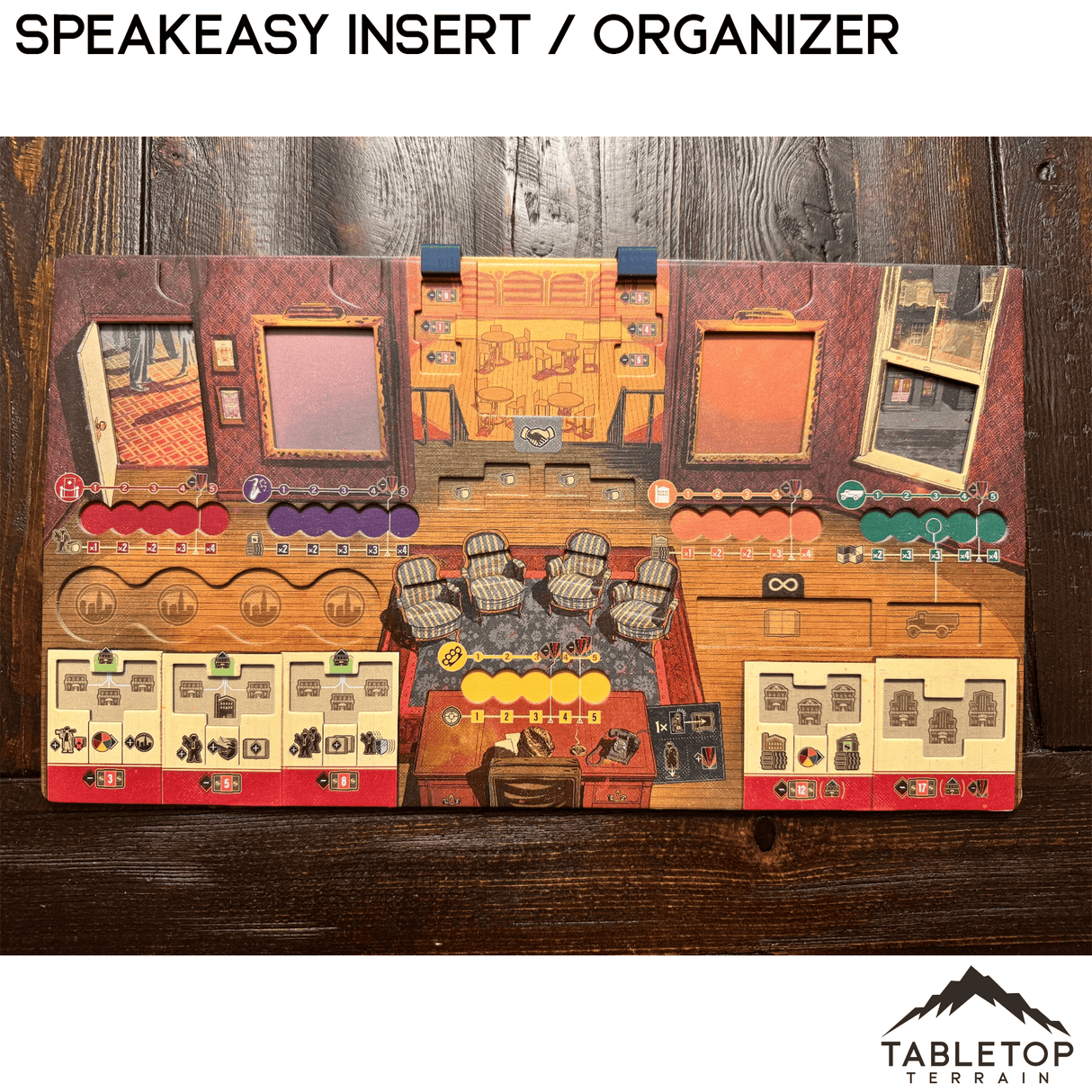 Tabletop Terrain Board Game Insert Speakeasy Insert / Organizer
