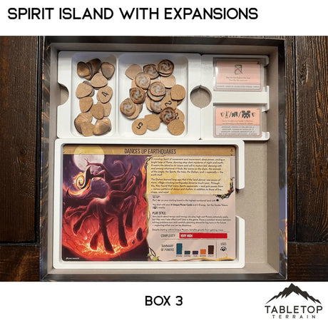 Tabletop Terrain Board Game Insert Spirit Island Organizer for Content Through Nature Incarnate Insert / Organizer
