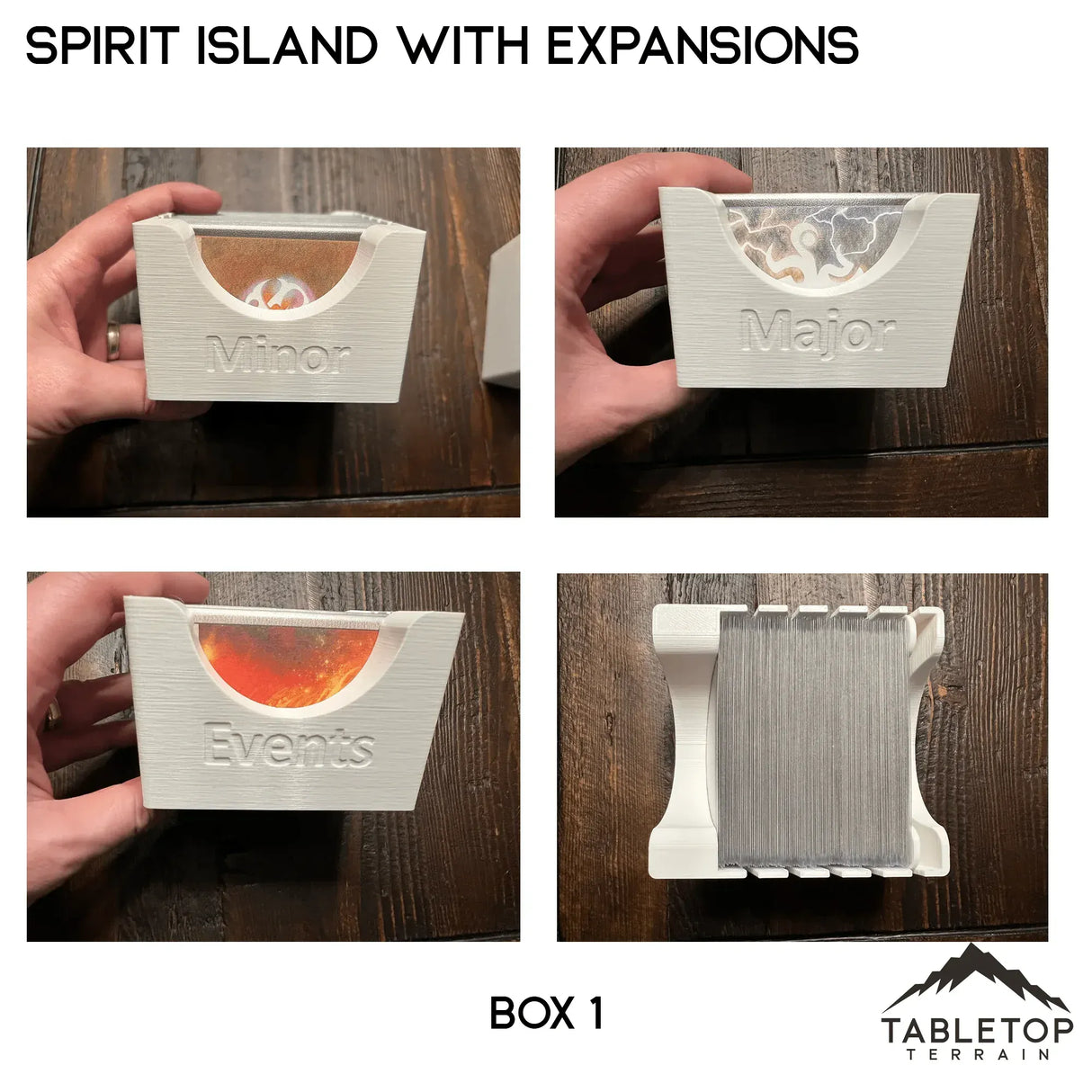 Tabletop Terrain Board Game Insert Spirit Island Organizer for Content Through Nature Incarnate Insert / Organizer