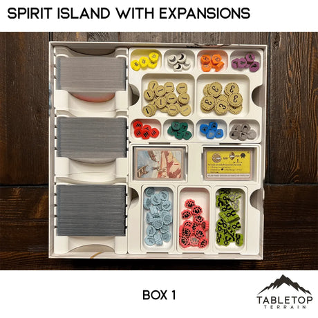 Tabletop Terrain Board Game Insert Spirit Island Organizer for Content Through Nature Incarnate Insert / Organizer
