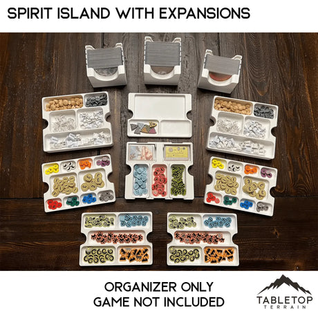 Tabletop Terrain Board Game Insert Spirit Island Organizer for Content Through Nature Incarnate Insert / Organizer