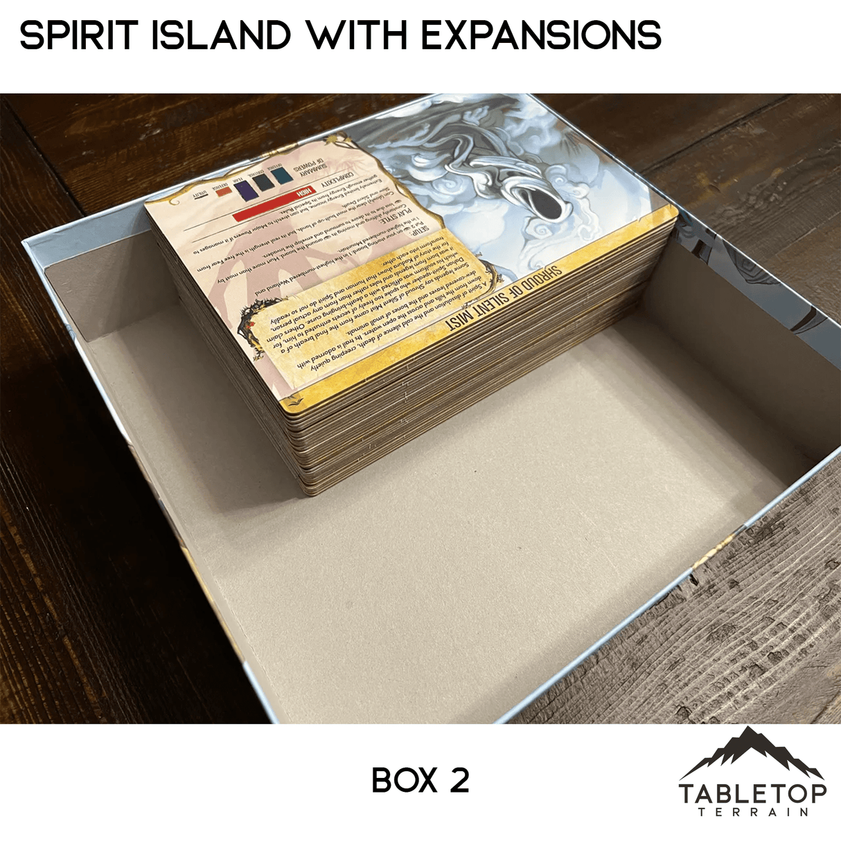 Tabletop Terrain Board Game Insert Spirit Island Organizer with all Expansions through Nature Incarnate Board Game Insert / Organizer