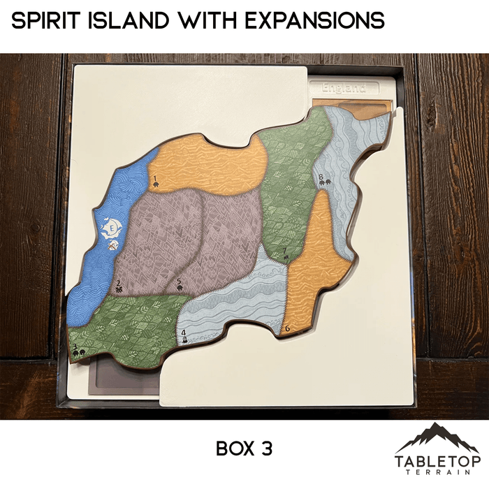 Tabletop Terrain Board Game Insert Spirit Island Organizer with all Expansions through Nature Incarnate Board Game Insert / Organizer
