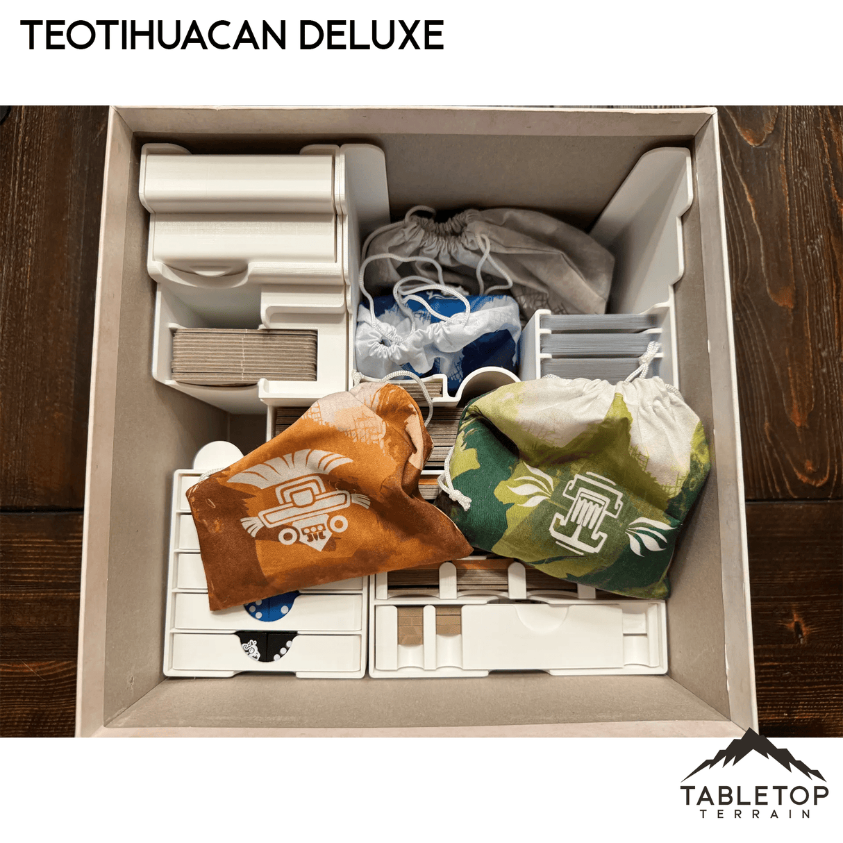 Tabletop Terrain Board Game Insert Teotihuacan Deluxe Master Set Board Game Insert / Organizer