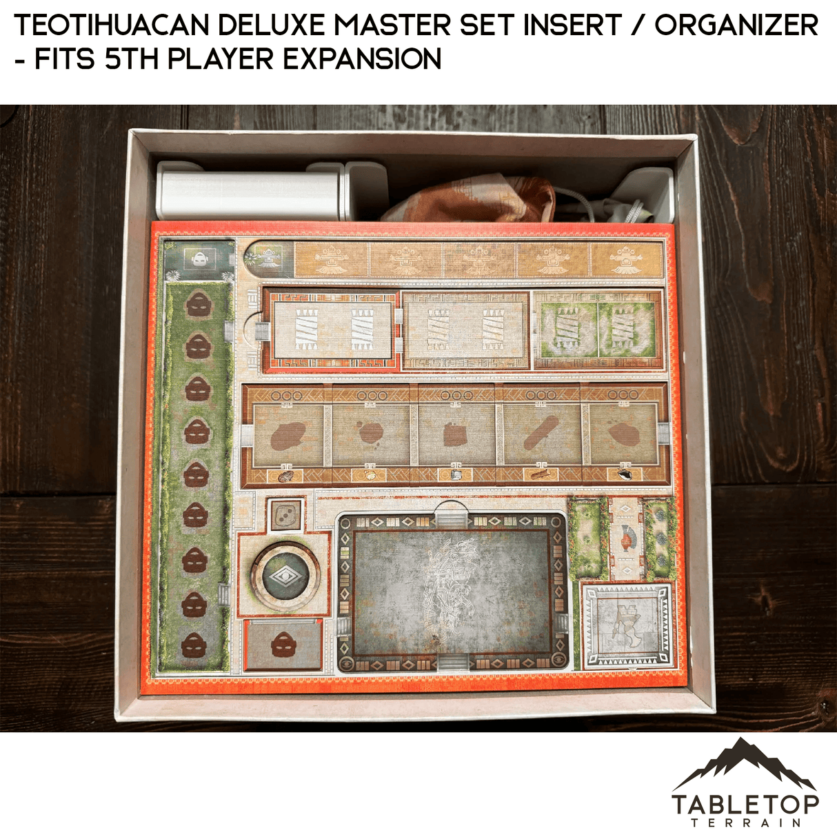 Tabletop Terrain Board Game Insert Teotihuacan Deluxe Master Set Insert / Organizer - Fits 5th Player Expansion