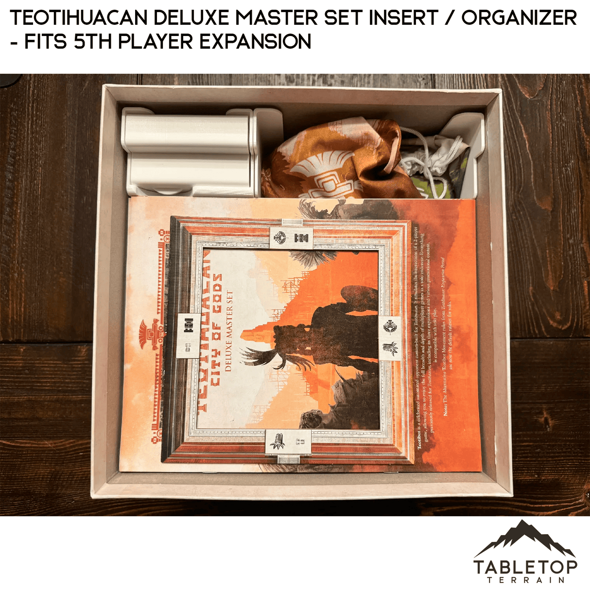 Tabletop Terrain Board Game Insert Teotihuacan Deluxe Master Set Insert / Organizer - Fits 5th Player Expansion
