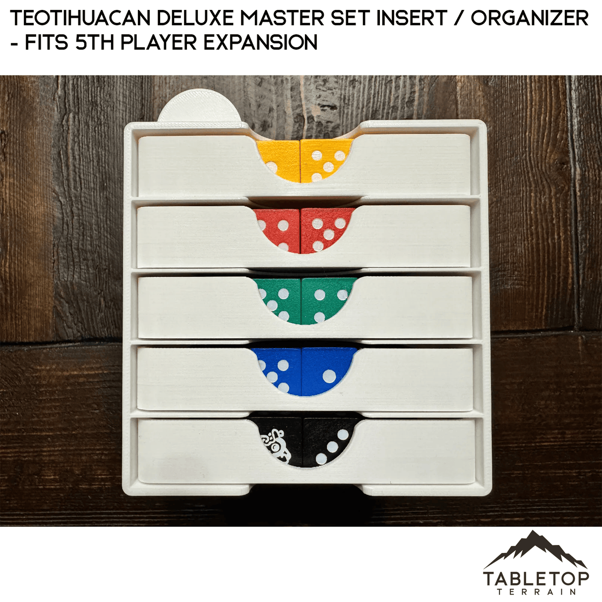 Tabletop Terrain Board Game Insert Teotihuacan Deluxe Master Set Insert / Organizer - Fits 5th Player Expansion