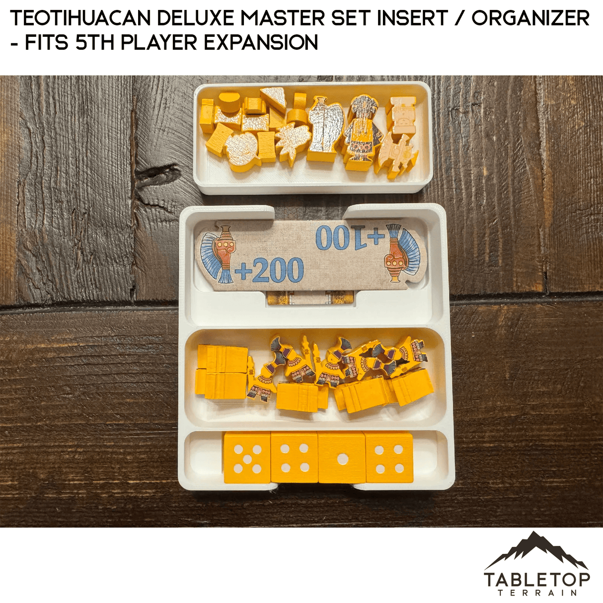Tabletop Terrain Board Game Insert Teotihuacan Deluxe Master Set Insert / Organizer - Fits 5th Player Expansion