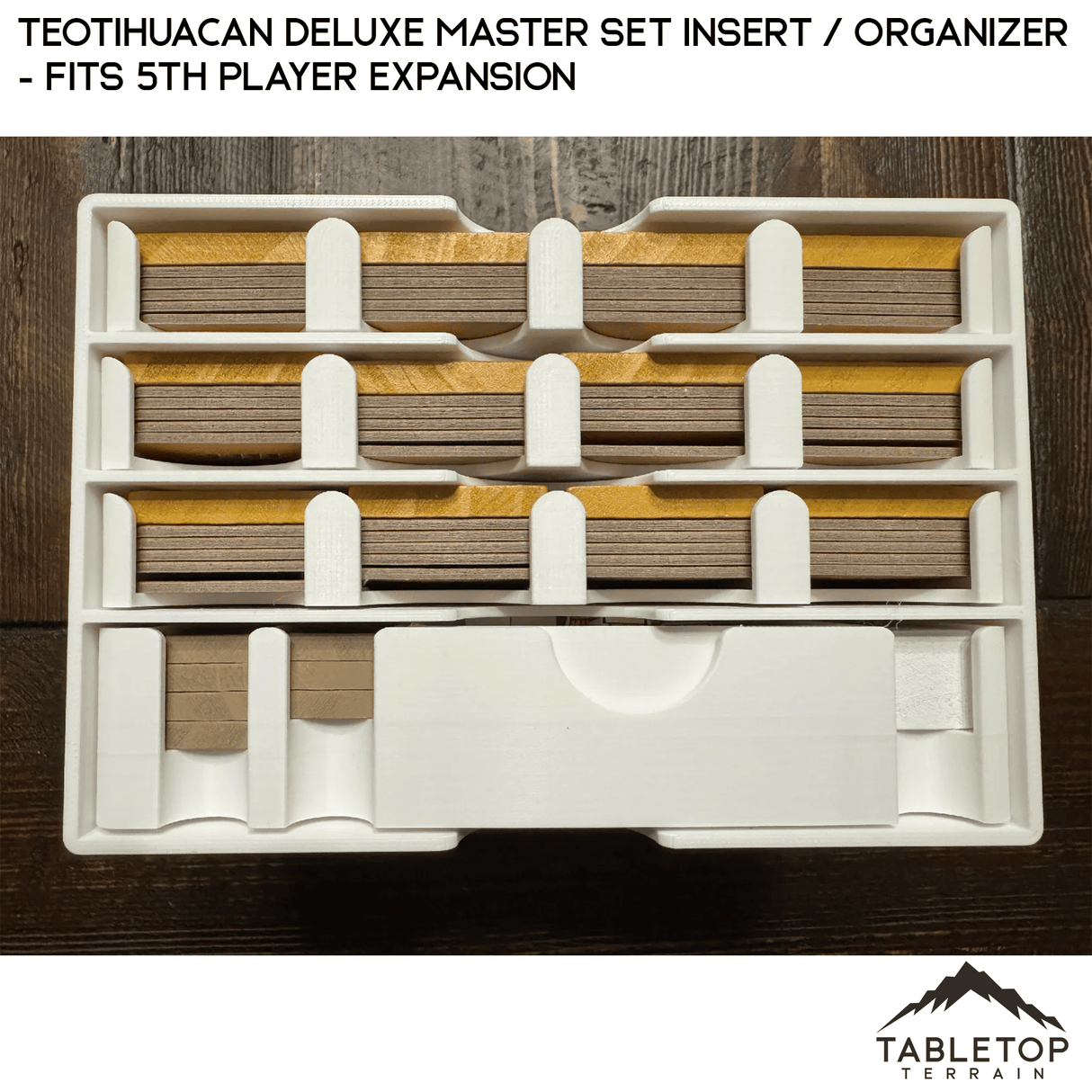 Tabletop Terrain Board Game Insert Teotihuacan Deluxe Master Set Insert / Organizer - Fits 5th Player Expansion