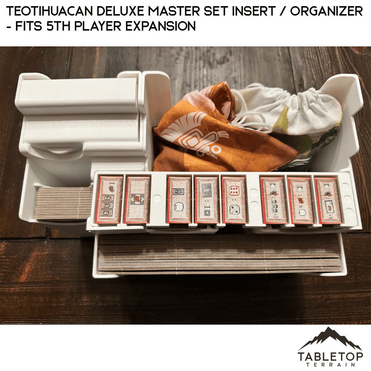 Tabletop Terrain Board Game Insert Teotihuacan Deluxe Master Set Insert / Organizer - Fits 5th Player Expansion