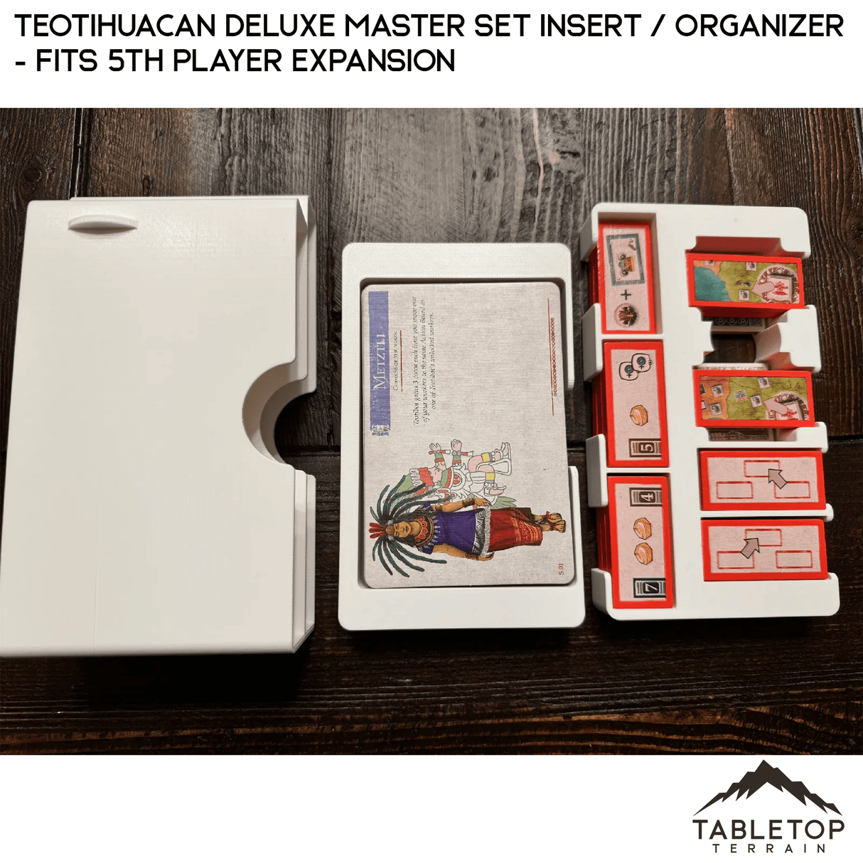 Tabletop Terrain Board Game Insert Teotihuacan Deluxe Master Set Insert / Organizer - Fits 5th Player Expansion