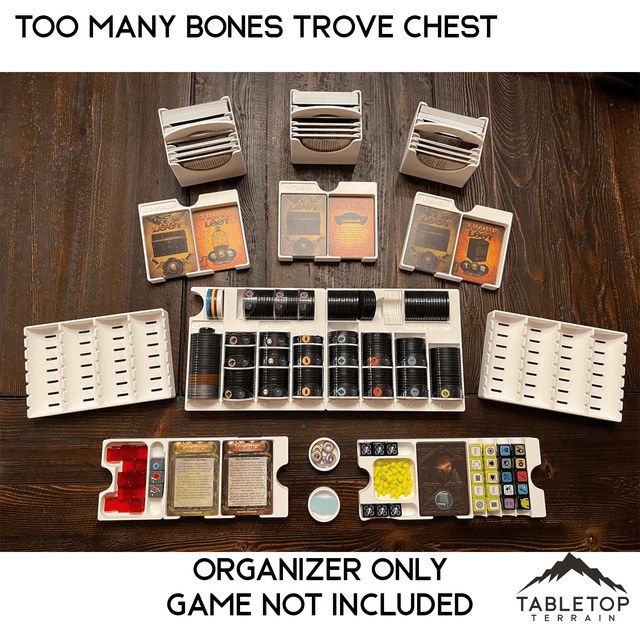 Tabletop Terrain Board Game Insert Too Many Bones Trove Chest Board Game Insert / Organizer