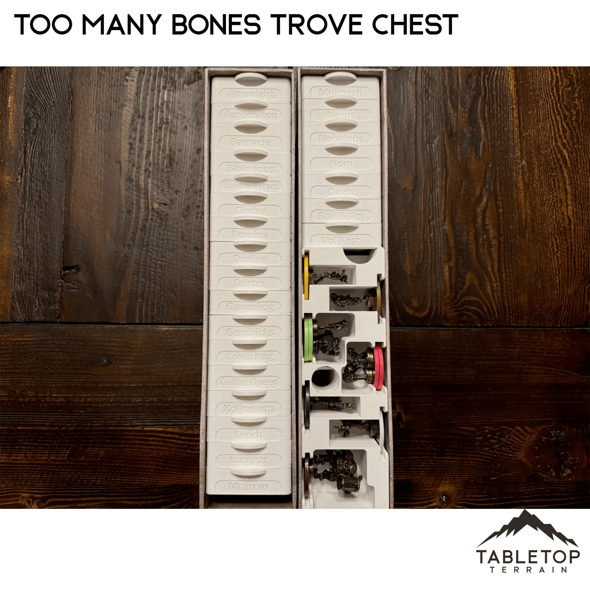 Tabletop Terrain Board Game Insert Too Many Bones Trove Chest Board Game Insert / Organizer