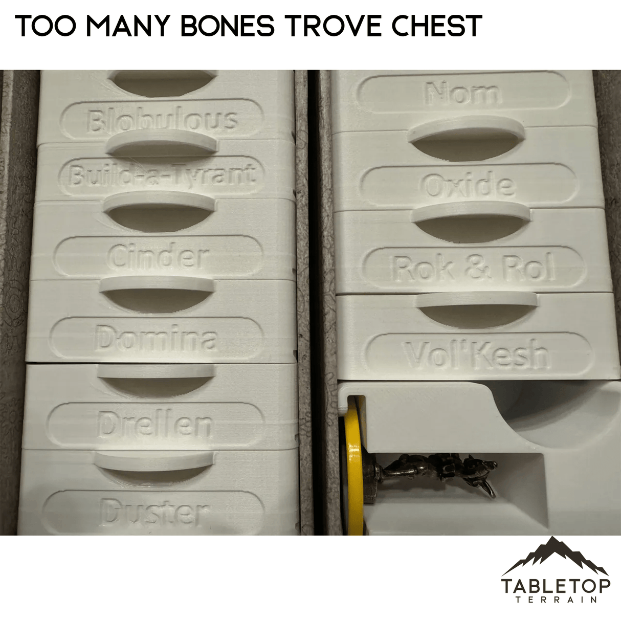 Tabletop Terrain Board Game Insert Too Many Bones Trove Chest Board Game Insert / Organizer