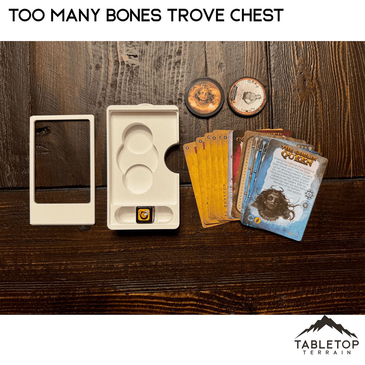 Tabletop Terrain Board Game Insert Too Many Bones Trove Chest Board Game Insert / Organizer