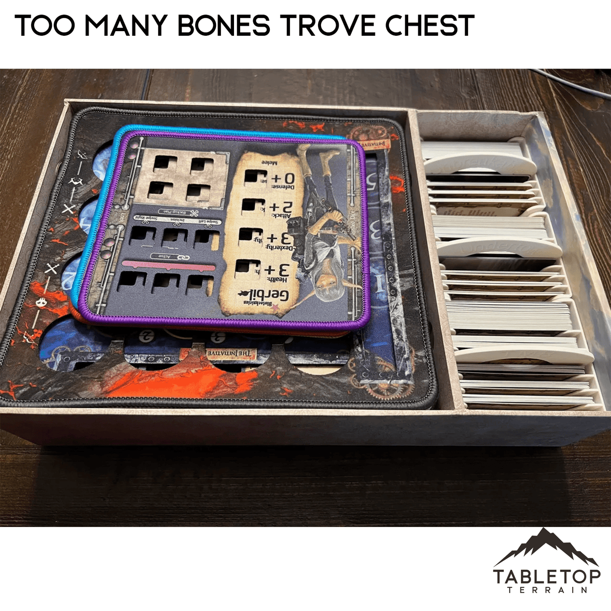 Tabletop Terrain Board Game Insert Too Many Bones Trove Chest Board Game Insert / Organizer