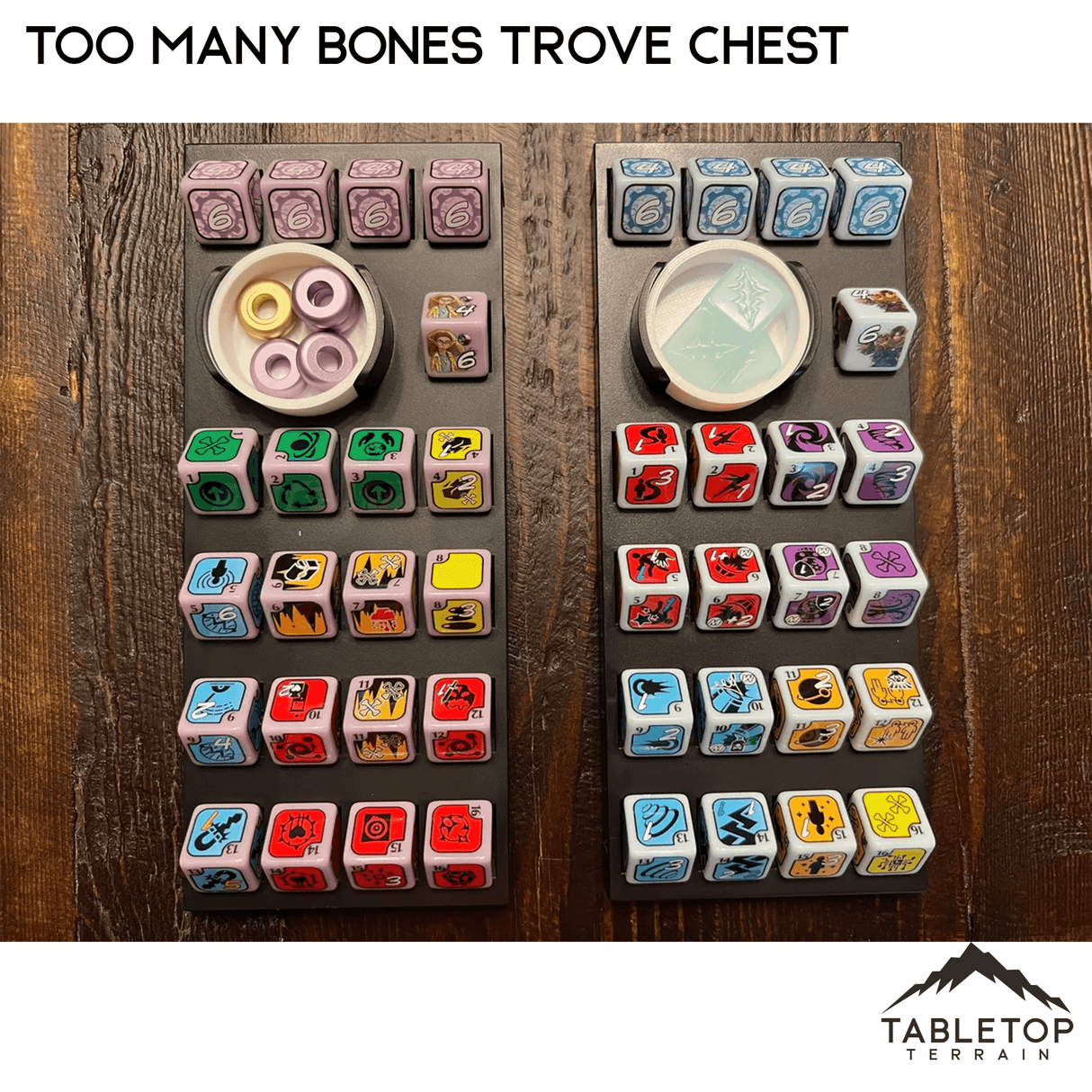 Tabletop Terrain Board Game Insert Too Many Bones Trove Chest Board Game Insert / Organizer