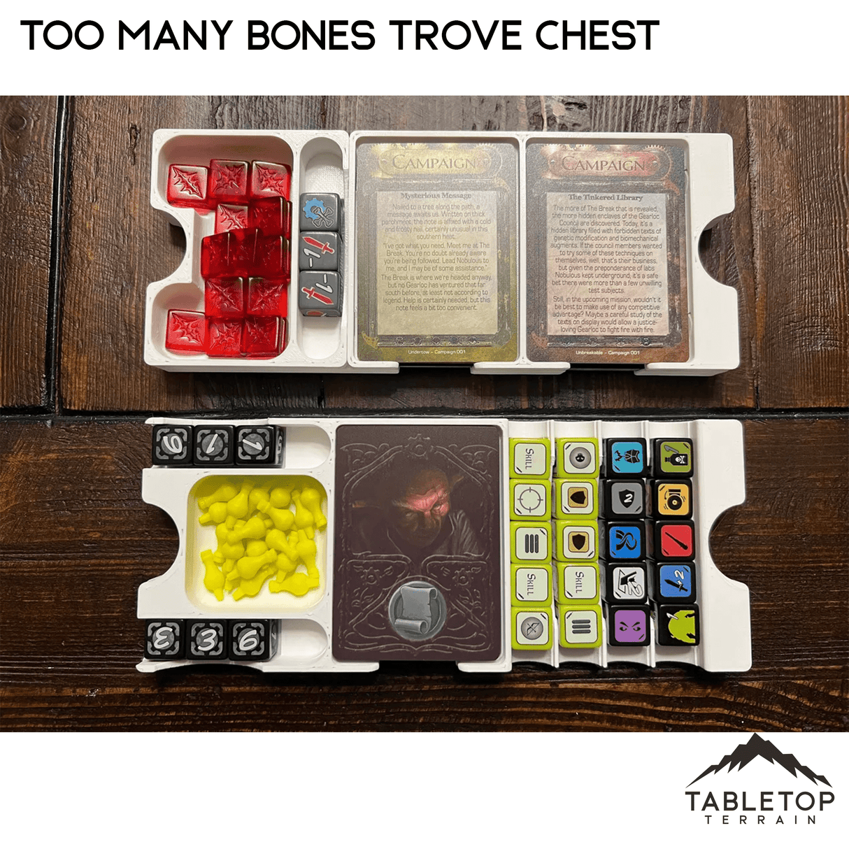 Tabletop Terrain Board Game Insert Too Many Bones Trove Chest Board Game Insert / Organizer