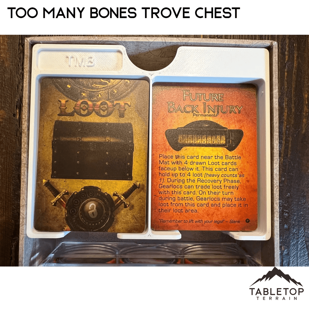 Tabletop Terrain Board Game Insert Too Many Bones Trove Chest Board Game Insert / Organizer