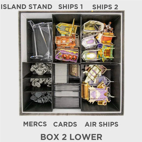 Tabletop Terrain Board Game Insert Ultimate Heroes of Land, Air, and Sea Organizer/Insert