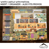 Tabletop Terrain Board Game Insert White Castle with Matcha Insert / Organizer - Also Fits Promos