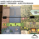 Tabletop Terrain Board Game Insert White Castle with Matcha Insert / Organizer - Also Fits Promos