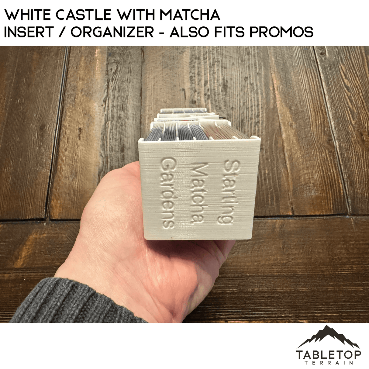 Tabletop Terrain Board Game Insert White Castle with Matcha Insert / Organizer - Also Fits Promos