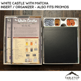 Tabletop Terrain Board Game Insert White Castle with Matcha Insert / Organizer - Also Fits Promos