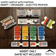 Tabletop Terrain Board Game Insert White Castle with Matcha Insert / Organizer - Also Fits Promos