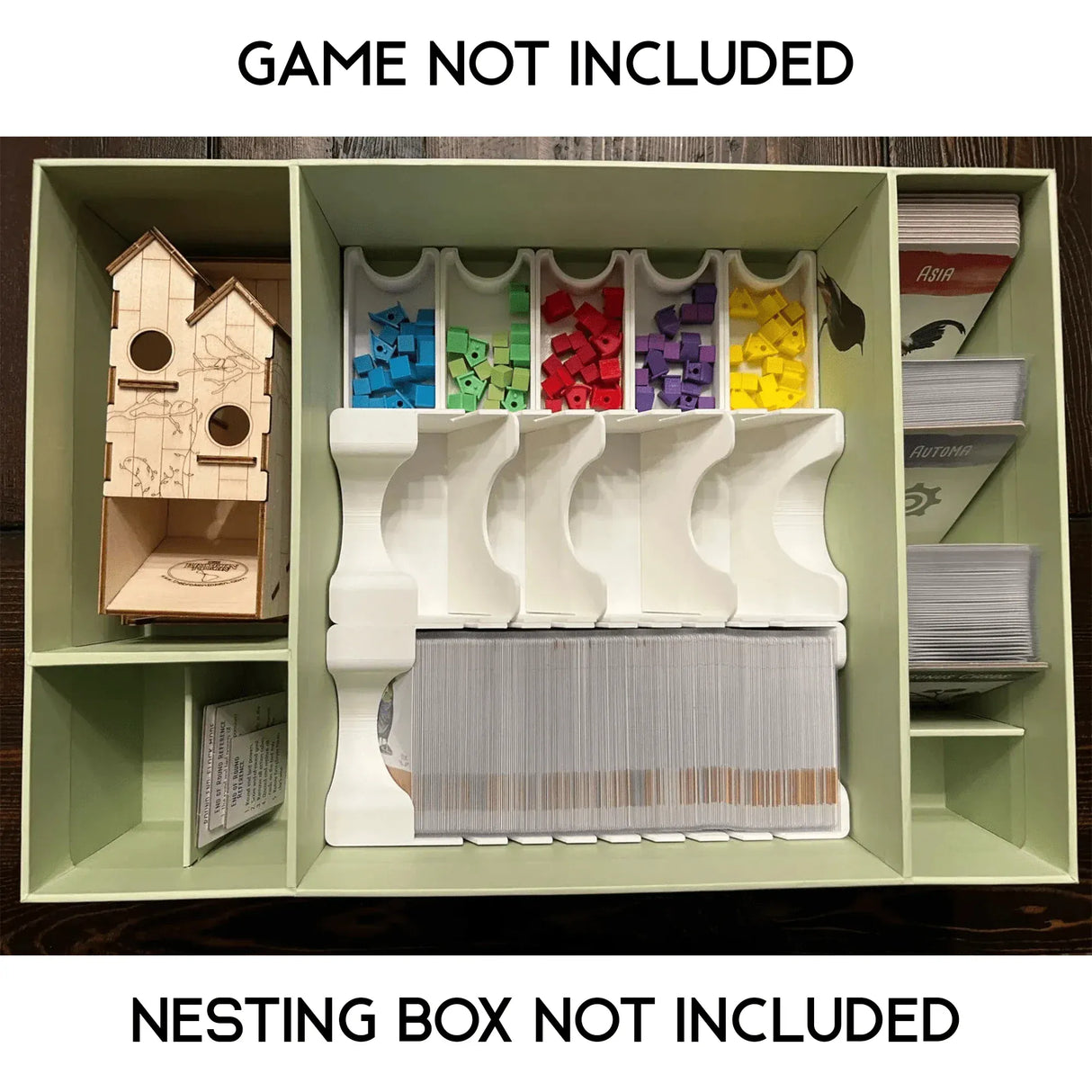Tabletop Terrain Board Game Insert Wingspan Nesting Box Board Game Insert / Organizer
